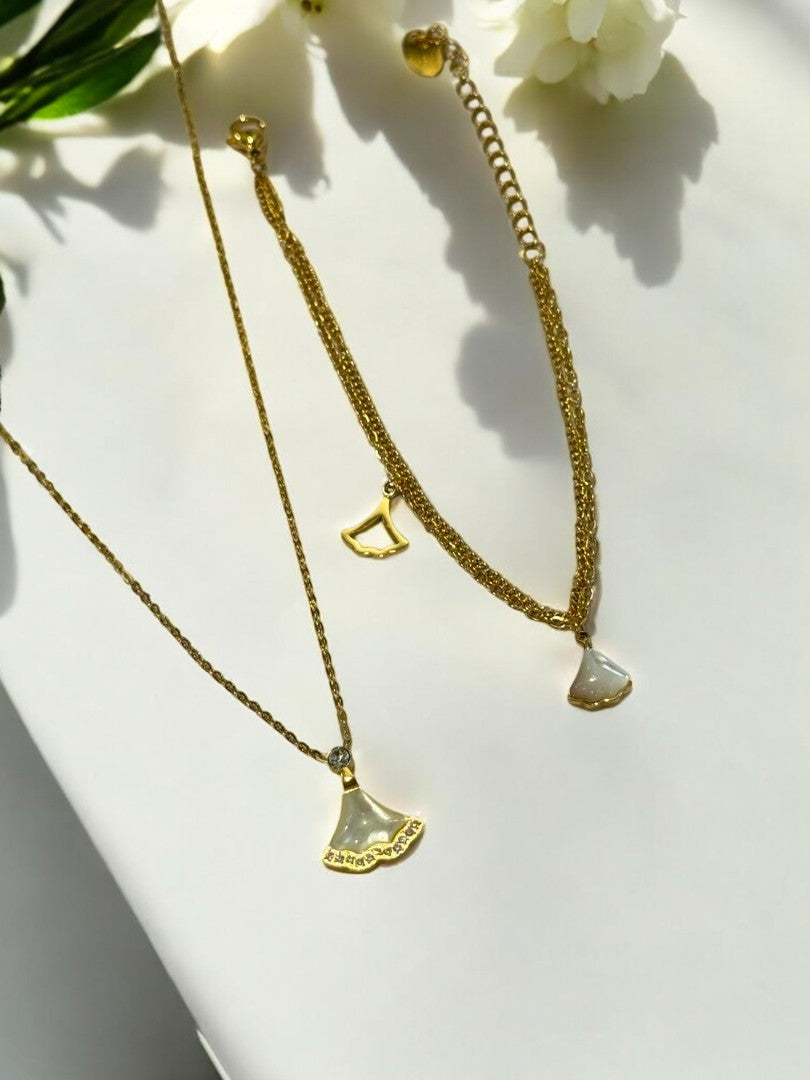 GOLDEN DIAMOND RESIN BEAU NECKLACE AND BRACELET (COMBO)