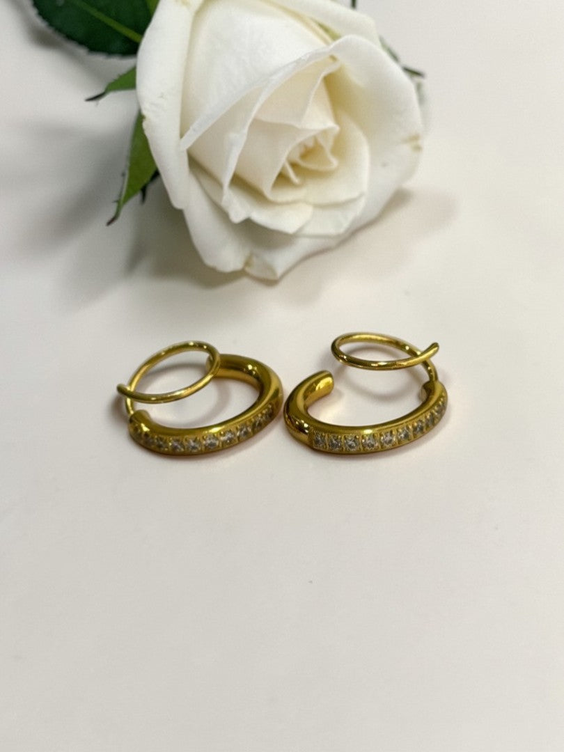 GOLDEN DIAMOND ZIVI EARRINGS