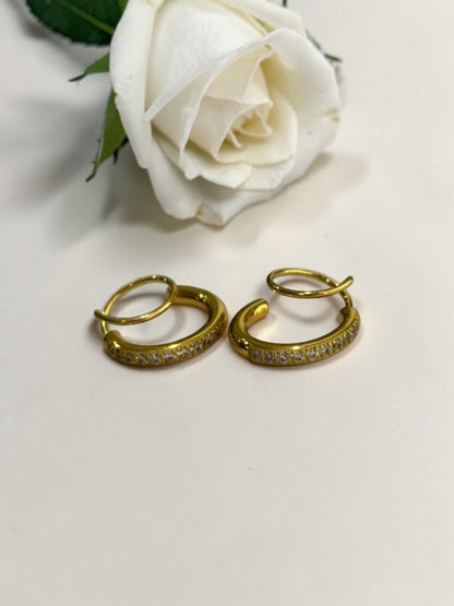 GOLDEN DIAMOND ZIVI EARRINGS