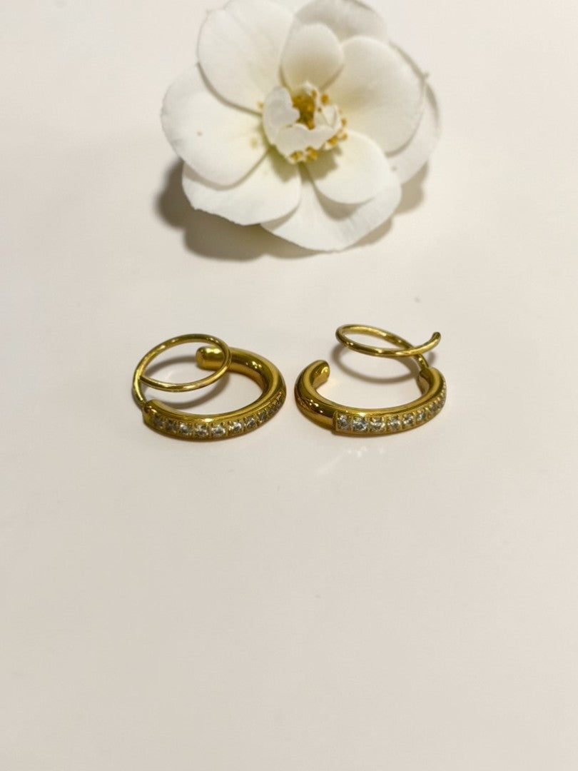 GOLDEN DIAMOND ZIVI EARRINGS