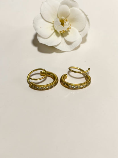 GOLDEN DIAMOND ZIVI EARRINGS