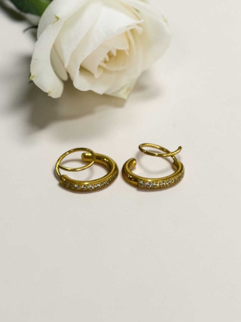 GOLDEN DIAMOND ZIVI EARRINGS