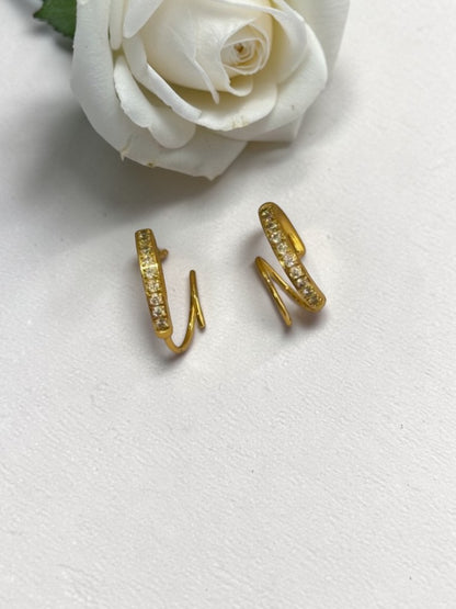GOLDEN DIAMOND ZIVI EARRINGS