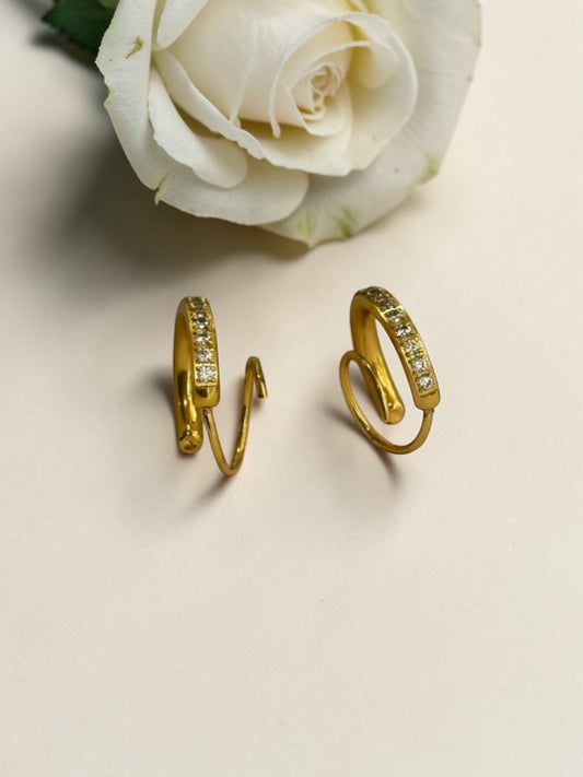 GOLDEN DIAMOND ZIVI EARRINGS