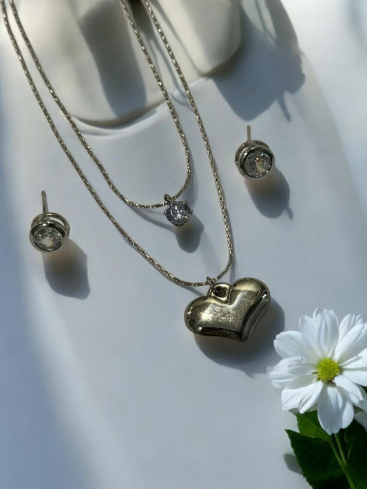 SILVER HEART SHANEY NECKLACE
