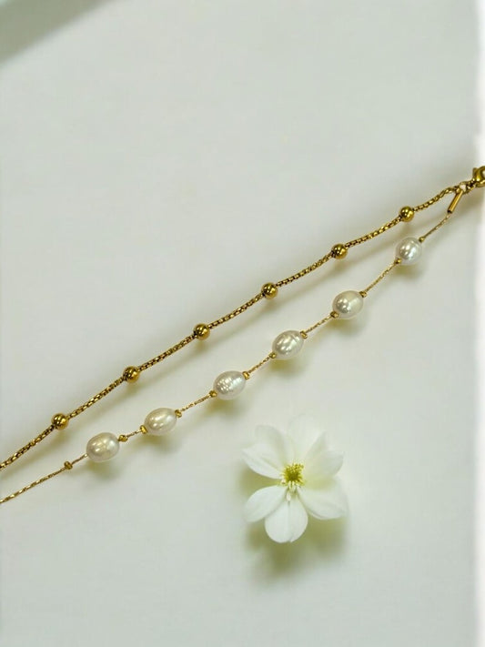GOLDEN PEARL MAVE BRACELET