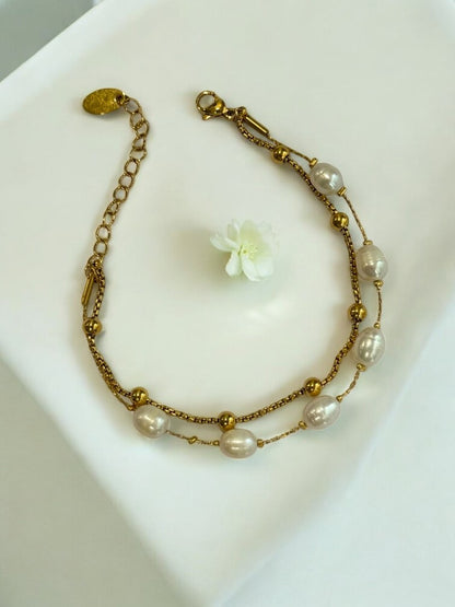 GOLDEN PEARL MAVE BRACELET