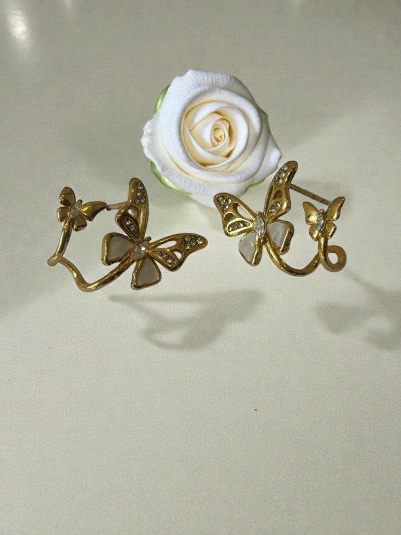 GOLDEN BUTTERFLY TRINIKA EARRINGS