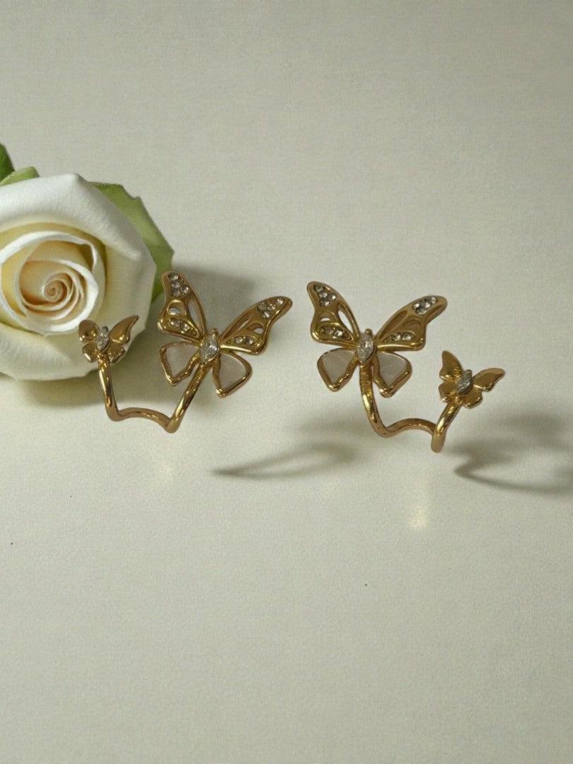 GOLDEN BUTTERFLY TRINIKA EARRINGS