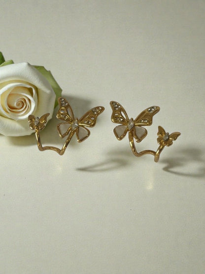 GOLDEN BUTTERFLY TRINIKA EARRINGS