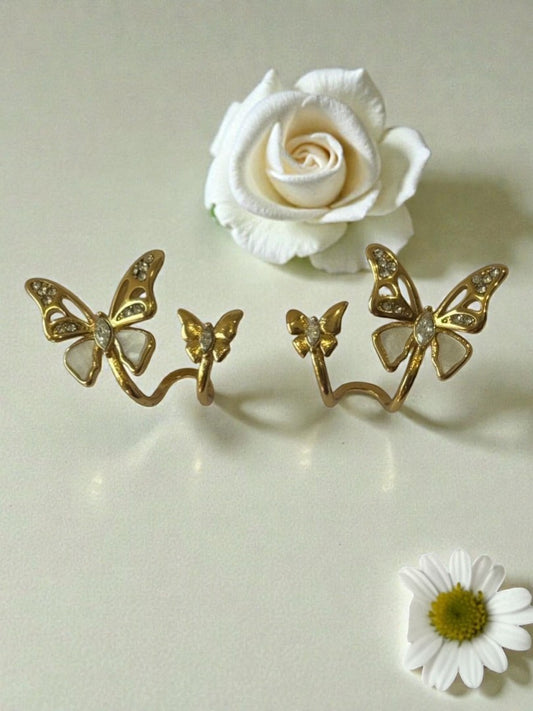 GOLDEN BUTTERFLY TRINIKA EARRINGS