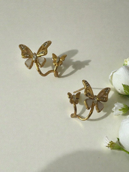 GOLDEN BUTTERFLY TRINIKA EARRINGS