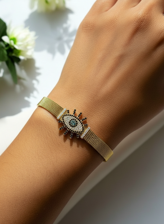 GOLDEN EVIL EYE TRUPTI BELT BRACELET