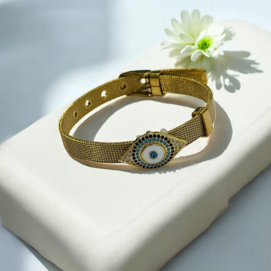 GOLDEN DIAMOND EVIL EYE URVI BELT BRACELET