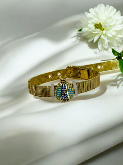 GOLDEN DIAMOND BUG UTPALA BELT BRACELET