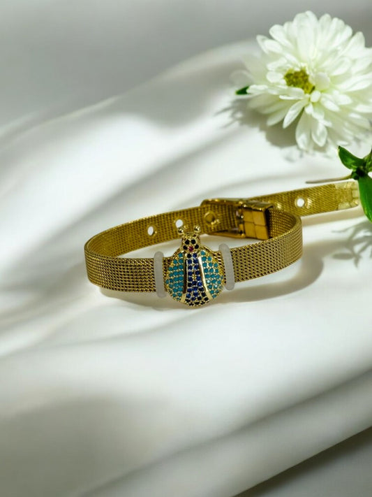 GOLDEN DIAMOND BUG UTPALA BELT BRACELET