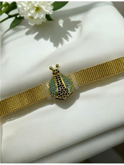 GOLDEN DIAMOND BUG UTPALA BELT BRACELET