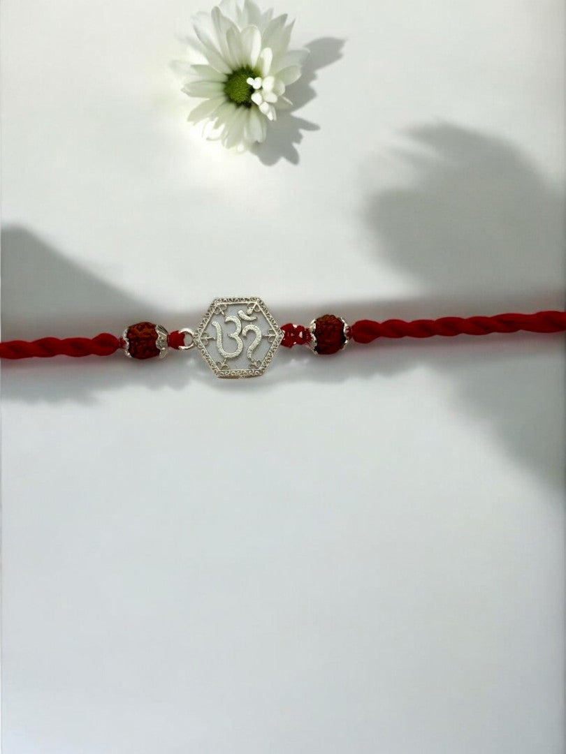 OM SANJANA PURE SILVER RAKHI