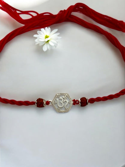 OM SANJANA PURE SILVER RAKHI