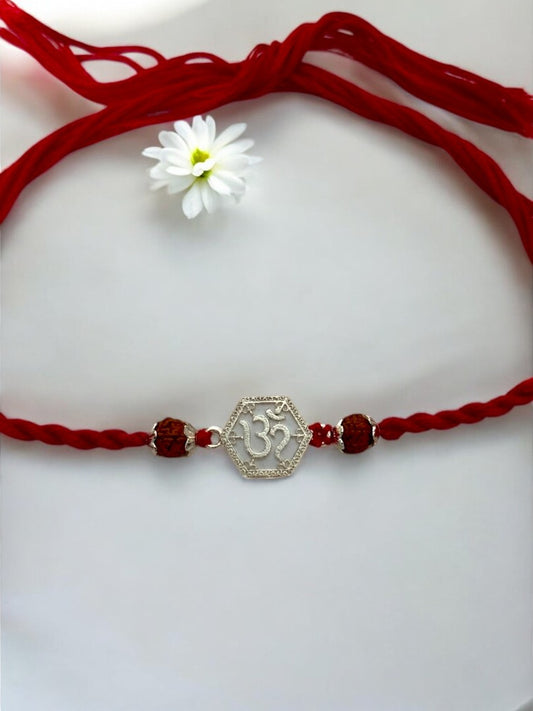 OM SANJANA PURE SILVER RAKHI