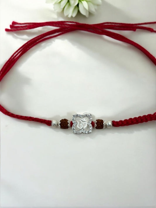 OM TRISHA PURE SILVER RAKHI