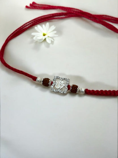 OM TRISHA PURE SILVER RAKHI