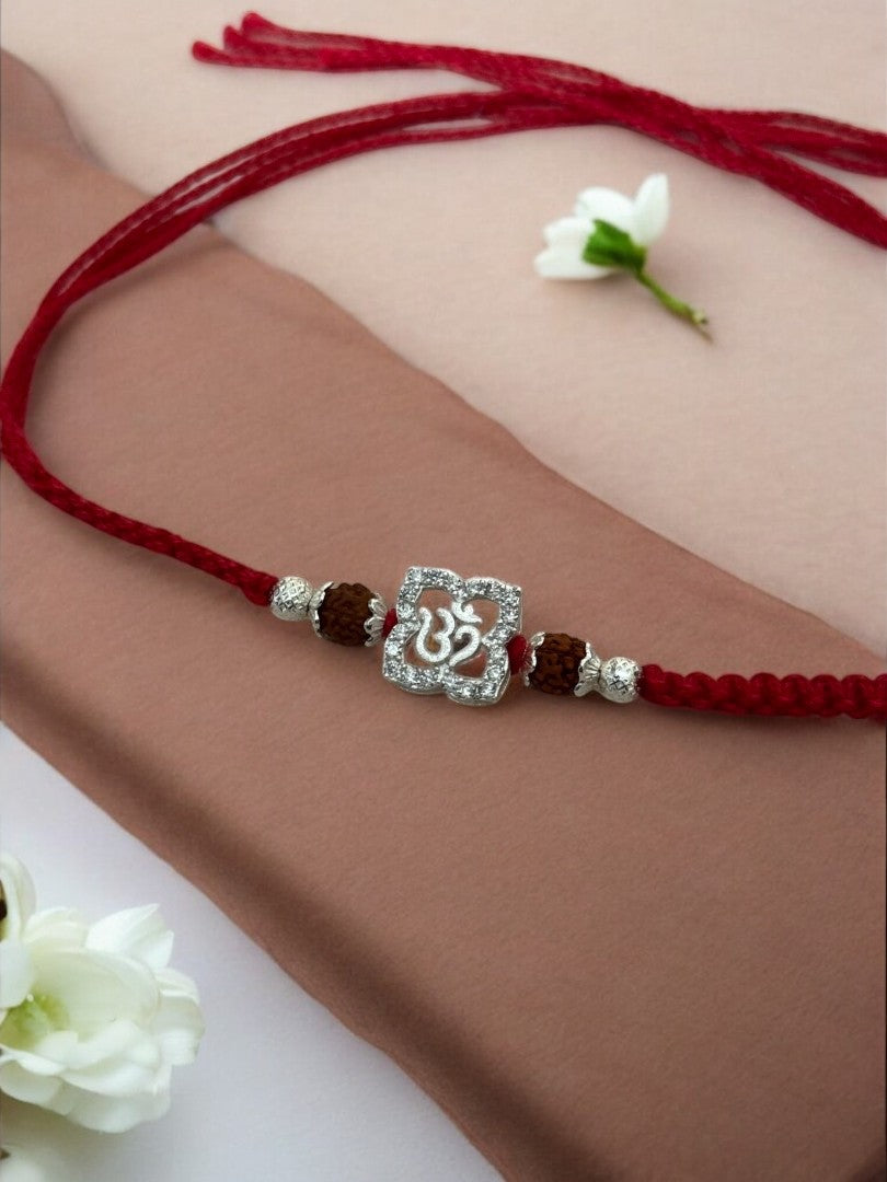 OM TRISHA PURE SILVER RAKHI