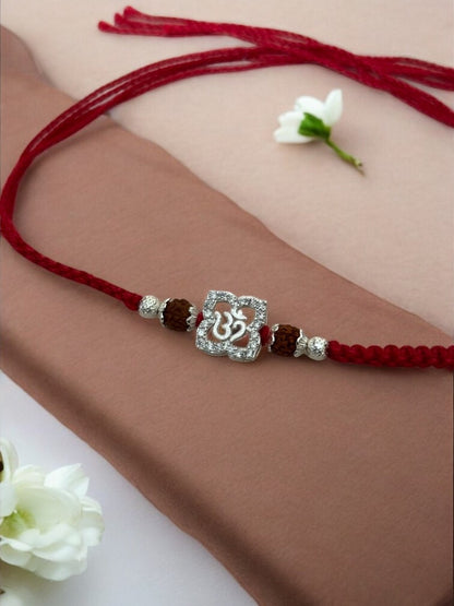 OM TRISHA PURE SILVER RAKHI