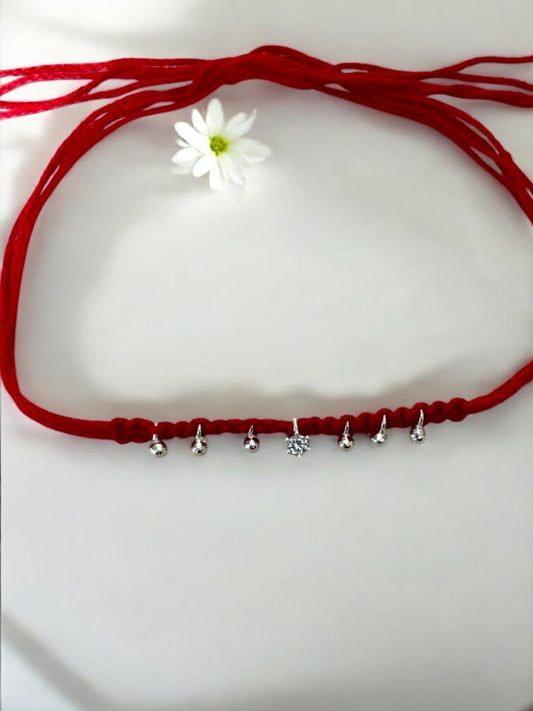 SINGLE DIAMOND SHRISHTI PURE SILVER RAKHI