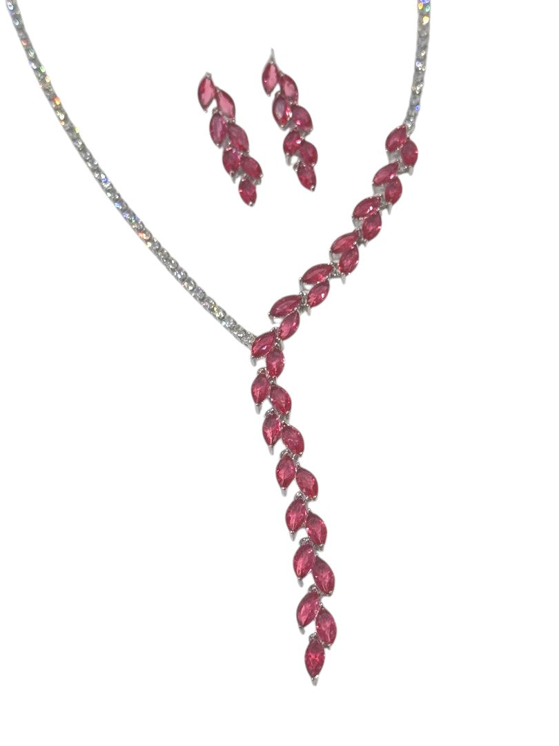 WINE DIAMOND MADELYN NECKLACE SET
