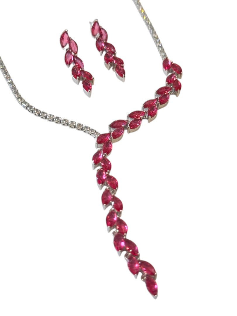 WINE DIAMOND MADELYN NECKLACE SET