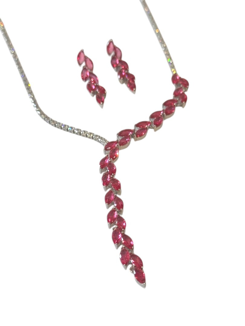 WINE DIAMOND MADELYN NECKLACE SET