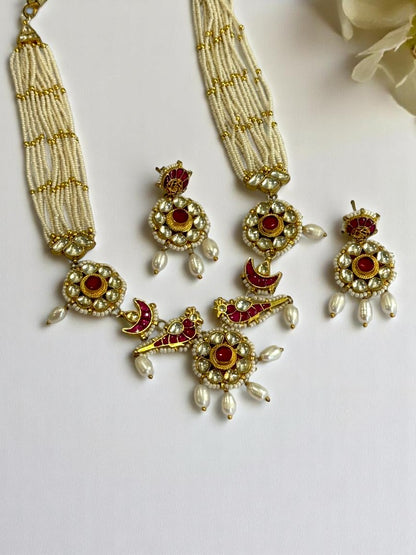 RUBY BHAVYA JADAU JEWELLERY SET