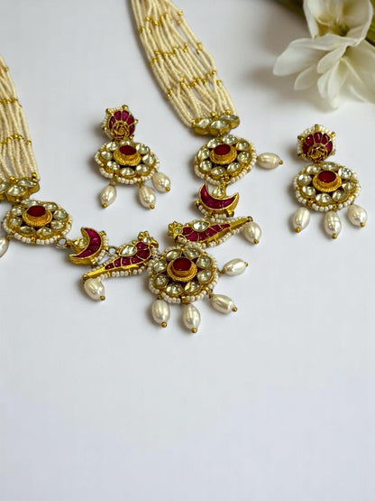 RUBY BHAVYA JADAU JEWELLERY SET