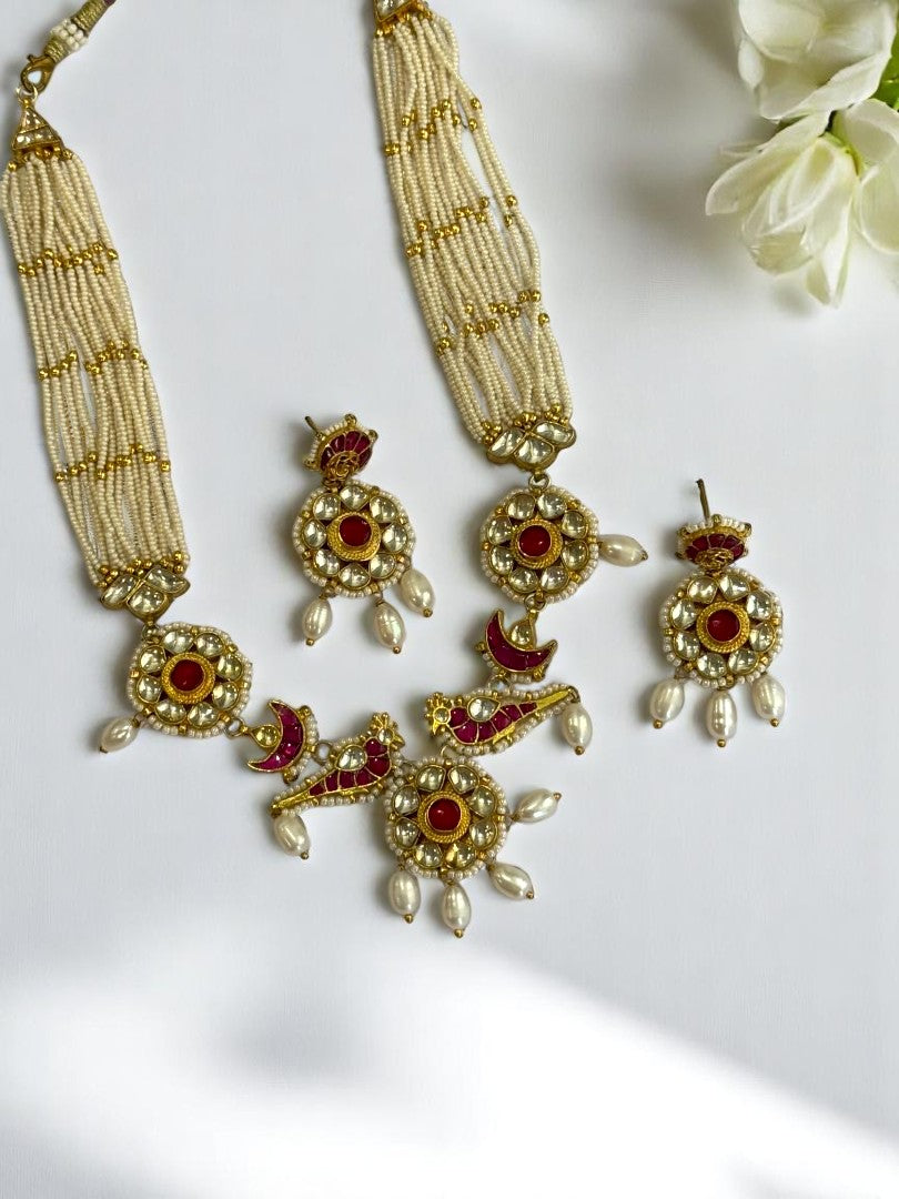 RUBY BHAVYA JADAU JEWELLERY SET
