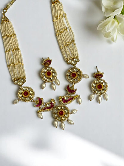 RUBY BHAVYA JADAU JEWELLERY SET