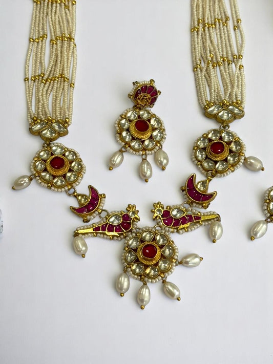 RUBY BHAVYA JADAU JEWELLERY SET