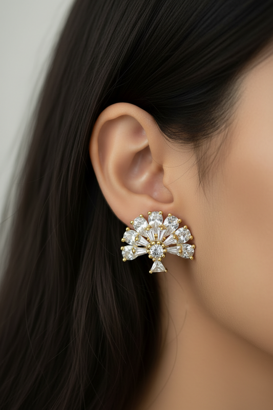 GOLDEN DIAMOND EXANDER EARRINGS