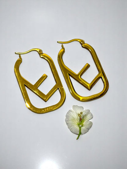 GOLDEN FENDI FRANCK EARRINGS