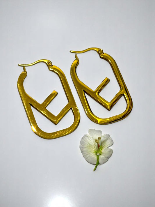 GOLDEN FENDI FRANCK EARRINGS