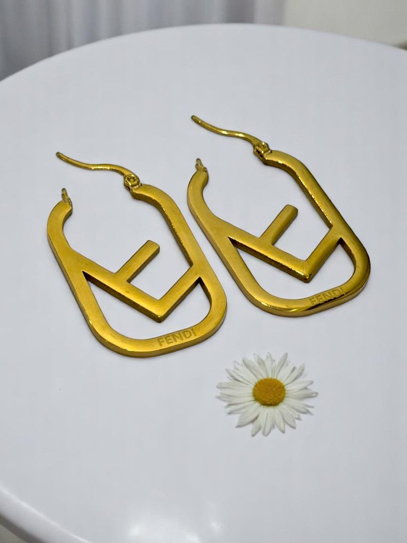 GOLDEN FENDI FRANCK EARRINGS