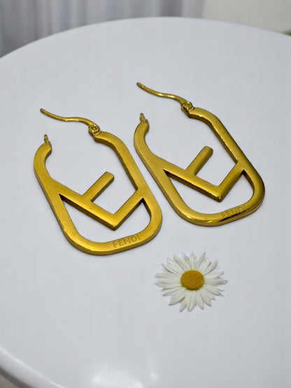 GOLDEN FENDI FRANCK EARRINGS