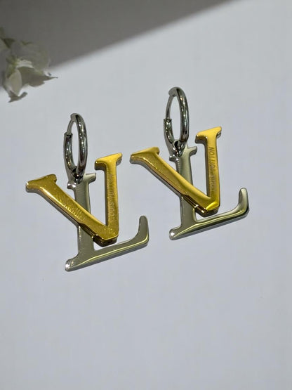 DUAL TONE LV ASHTON EARRINGS