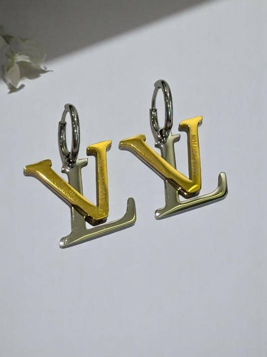 DUAL TONE LV ASHTON EARRINGS