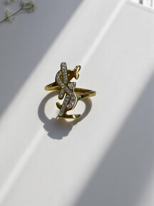 GOLDEN DIAMOND YSL ESHAANI RING