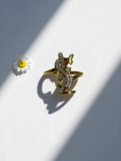 GOLDEN DIAMOND YSL ESHAANI RING