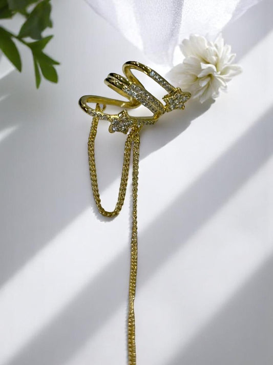 GOLDEN DIAMOND DECLAN EAR CUFF
