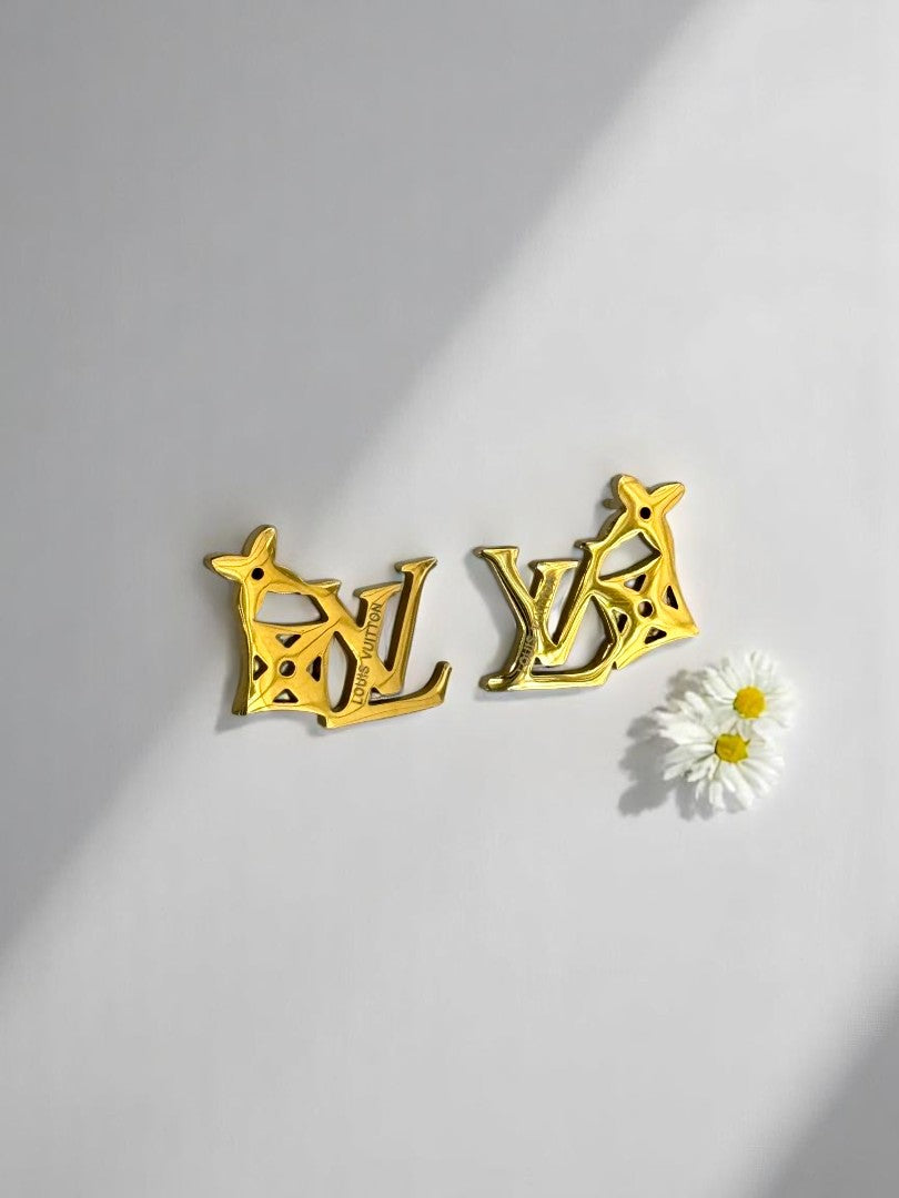 GOLDEN LV TUCKER EARRINGS