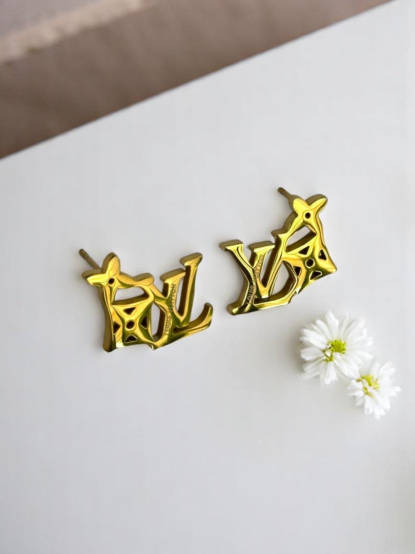 GOLDEN LV TUCKER EARRINGS
