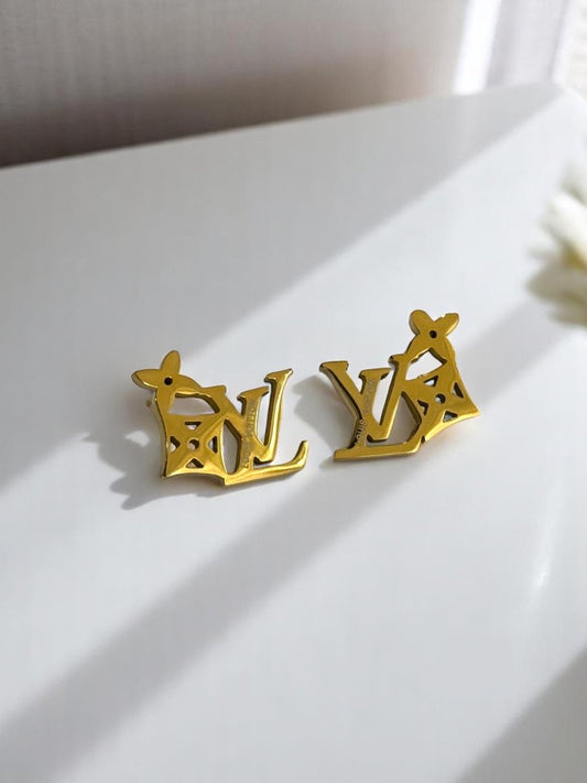 GOLDEN LV TUCKER EARRINGS